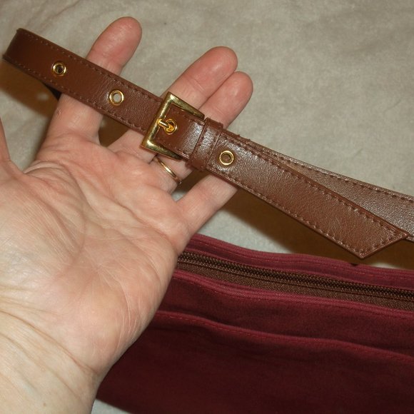 Appleseed's Maroon Red Canvas Purse Handbag - Picture 5 of 10